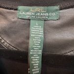 Lauren Ralph Lauren Shirt Dress Tie Belt Women’s Size Large L Solid Black Cotton Photo 7