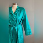 Vintage Teal Windbreaker Rain Jacket Green Size 8 Photo 6
