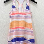 Lululemon CRB Cool Racerback Beacher Stripe White Iris Flower Tank Size 6 Photo 4