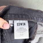 Edwin Women’s Jeans Black Bree Slim Straight Raw Hem Size 26 Photo 5