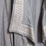 Johnny Was Gray Embroidered Waterfall Open Cardigan Drape Boho Cashmere Blend XS Photo 1