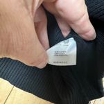 Brandy Melville Black Cotton Knit Ribbed Cropped V Neck Sweater - OS Photo 5