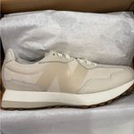 New Balance 327 Cream and Tan Sneakers Photo 6