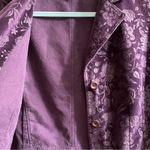 Talbots Purple Floral Women's 12WP Blazer Romantic Fall Embroidered Photo 2