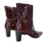 VTG Oxblood Dark Red Luxury Vero Cuoio Pointy Toe Boots Women's Size 6 Photo 0