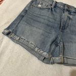 Cosmic Blue Love (26) Cuffed Distressed Cut Off Hem Light Wash Jean Shorts Photo 9