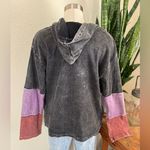 Vintage Patchwork Embroidered Zip Hoodie Multicolor Boho Festival Jacket medium Black Photo 5