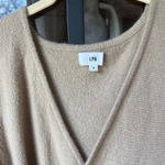 LPA Sweater mini wrap dress Sean long sleeve oatmeal beige neutral revolve Photo 2