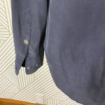 Equipment Rainbow Jeweled Collar Silk Button-Down Blouse Gray Size US Small Photo 9