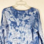 Soft Surroundings XS Sweatshirt Top Blue Tie Dye Jersey Knit Long Sleeve 1263 Photo 4