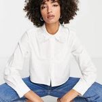 & Other Stories Other Stories cropped shirt with embroidered and beaded collar US 6 NWT (b39.5) Photo 0