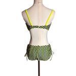 J.Crew  Polka Dot Bikini size Medium Blue and Yellow Neon Straps Photo 1