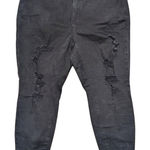 Torrid Jeans Womens Plus 20 Short Black Sky High Rise Skinny Ripped Stretchy Photo 0