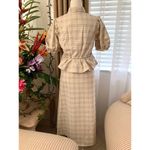 GU (Uniqlo) x Rokh Half Sleeve Shirt Dress in Beige Plaid Check Size M Photo 10