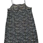 Avon Intimates Black Grey Sheer Witchy Goth Floral Lace Lingerie Mini Slip Dress Photo 0