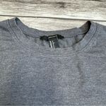 Forever 21 Women's Basic Baseball T Tee Shirt Grey Gray White S SM Small Stretch Photo 2