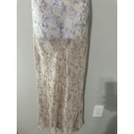 VRG GRL Floral Print Maxi Slip Dress Women's Size 6 Sheer Overlay Yellow Photo 3