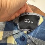 Rails Hunter Plaid Flannel Shirt Blue Cream XS — Soft Button Down Classic Casual Photo 2