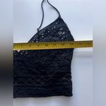 Free People  Carrie Bralette Black smock eyelet peasant S Photo 7