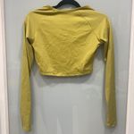 ECHT Women's Mustard Yellow Long Sleeve Crop Top Work Out Shirt Top Sz M Photo 4