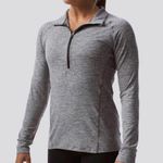 Born Primitive Long Sleeve Grey Pullover Women’s XS Lightweight Zip Neck Gray Photo 0