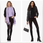 frame denim Frame Jeans Womens 27 Black Skinny Low Rise Dark Pants Distressed Denim Photo 2