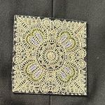 Asian inspired vintage flare pants embroidery peekaboo pleats black size medium Photo 5