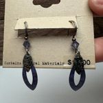 Nine West Vintage America Purple & Silver Tone Dangle Drop Pierced Earrings NWT Photo 2