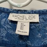 Rachel Zoe  Denim quilted Floral Blue Jacket Large Photo 1