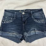 Wallflower Dark Blue Jean Shorts with Embellishments Size undefined Photo 0
