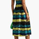 Aidan Mattox Sleeveless Stripe Square Neck A-Line Midi Dress Sz 8 Photo 3