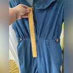 ASOS NWOT Rare  Denim Jean Jumpsuit Romper with front zipper and button detail Photo 2