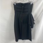 Alice + Olivia Reese Strapless black Ruffle Peplum Dress 2 Photo 3