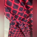 Stitch Fix 41 Hawthorn Kassidy Faux Wrap Navy Pink Quatrefoil Print Dress Large Photo 2