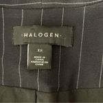 Halogen XS Black Pinstripe Open Front Longline Blazer Jacket Workwear Chic Photo 4