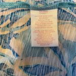 Stella Parker Women’s Size L Chest Pocket T Shirt Cotton Dress Tropical Teal Blue Size L Photo 10