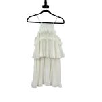 Ramy Brook Shauna Dress Pleated Tiered Chiffon Ivory White Size Small Photo 1