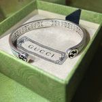Gucci Interlocking GG Cuff Bracelet Ag 925 645570 J8410 9071 Photo 6