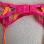 For Love & Lemons NEW Tulip Garter Belt in Neon Pink and Orange Photo 6