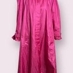 Vintage 80s J. Gallery Bright Pink Long Coat Jacket Raincoat Women’s Size 5/6 Photo 0