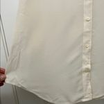 Broadway & Broome 100% Silk Elegant Cream Button Up Shirt Photo 5