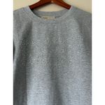 Michael Kors  Gray Rhinestone Front Pullover Sweatshirt Size Small Photo 2