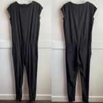 ALBION FIT Albion Black Cap Sleeve & Elastic Waist Jumpsuit Photo 3