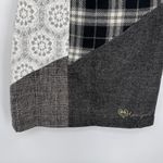 Desigual  Mixed Media Grunge Mini Skirt Womens 36 Black Gray Wool Blend Lined Photo 2