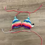 ABS Allen Schwartz Rainbow Beaded String Bikini Top Photo 0
