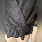Francesca's Francesca’s peplum flare lace sheer sleeves blouse Photo 5