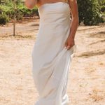 Show Me Your Mumu  Taylor Tube Maxi Dress in Ivory Luxe Satin S Photo 0