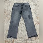 CAbi  Distressed boyfriend jeans size 6 black gray wash 100% cotton Photo 10