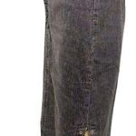 Simon Chang Black Grommet Accent Pocket Denim Side Slit Midi Skirt Womens 10 Photo 1