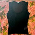 museraa black mesh see through sleeveless fitted cami tank Photo 4